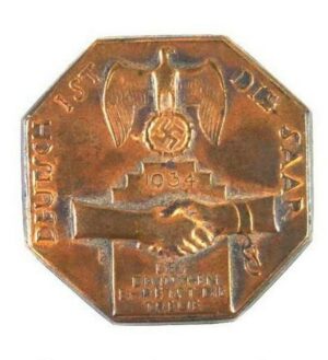 Insignia "Deustch ist dir Saar 1934"